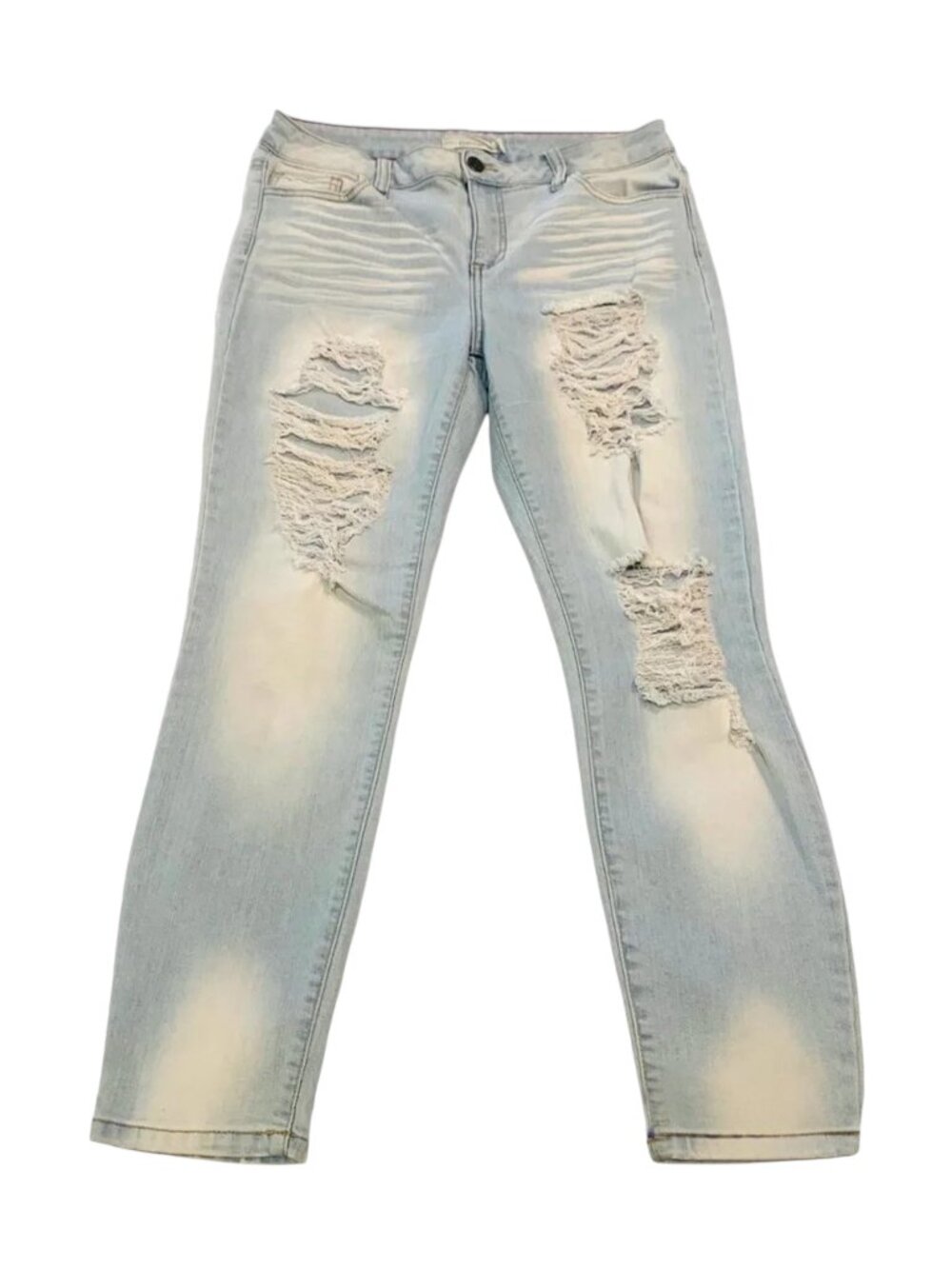 2 FOR $15 Cello Skinny Ripped Two-Tone Distressed Jeans Size 11